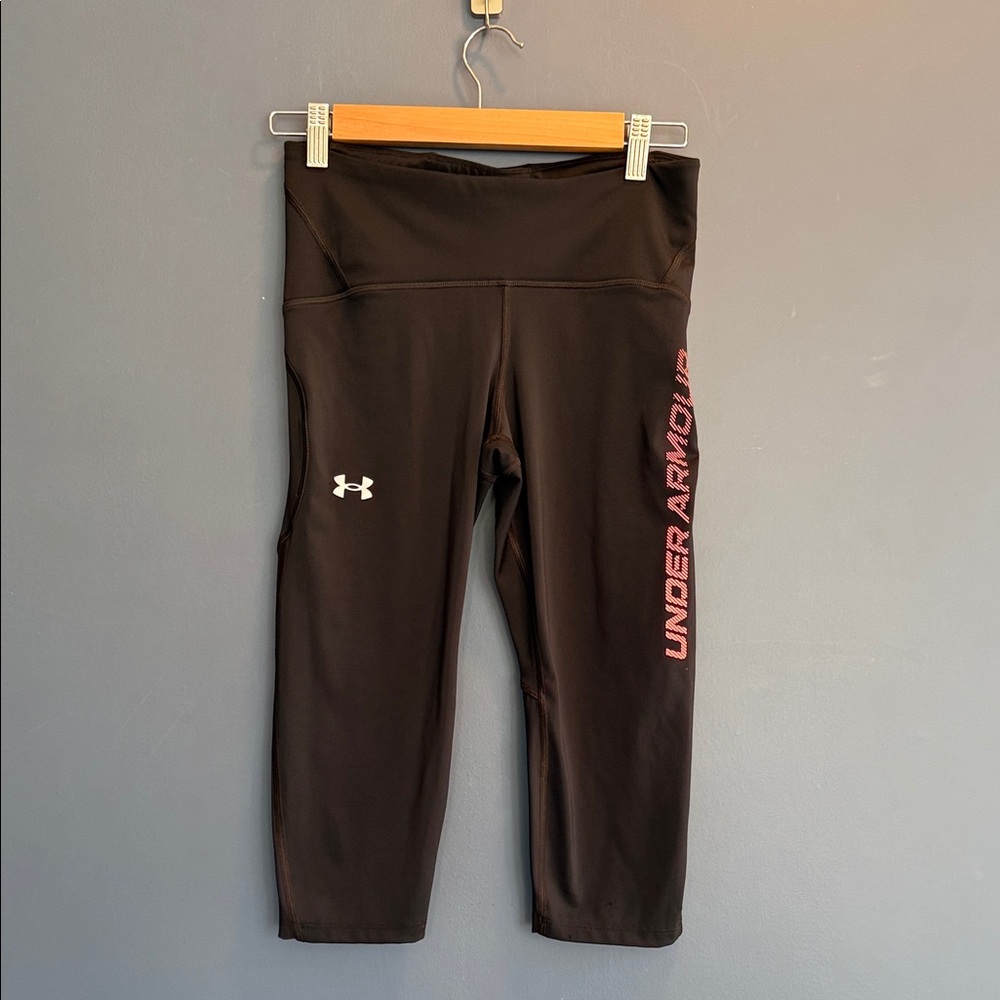 Under Armour Black Leggings with Pink Accents